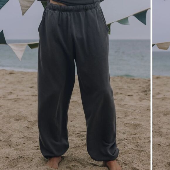 Daily Drills Washed Black Pull On French Terry Sweat Pants Joggers Size XL - Picture 1 of 7